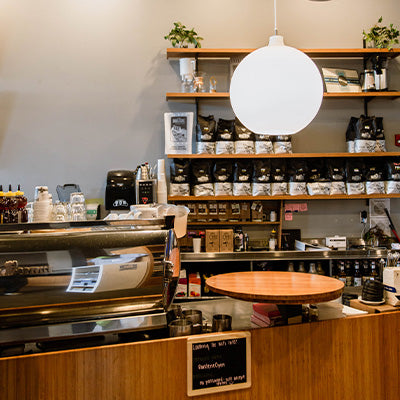 Image of the inside of Roasterie's Leawood Kansas location.
