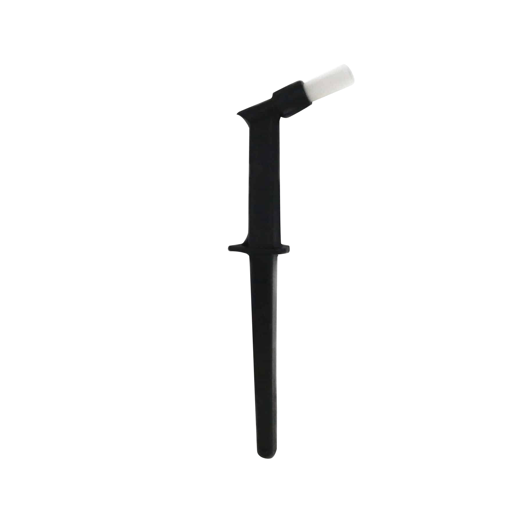 Nylon Bristle Group Head Brush featuring a black angled handle with white nylon bristles, designed specifically for cleaning espresso machine group heads and maintaining proper seal between portafilter and gasket